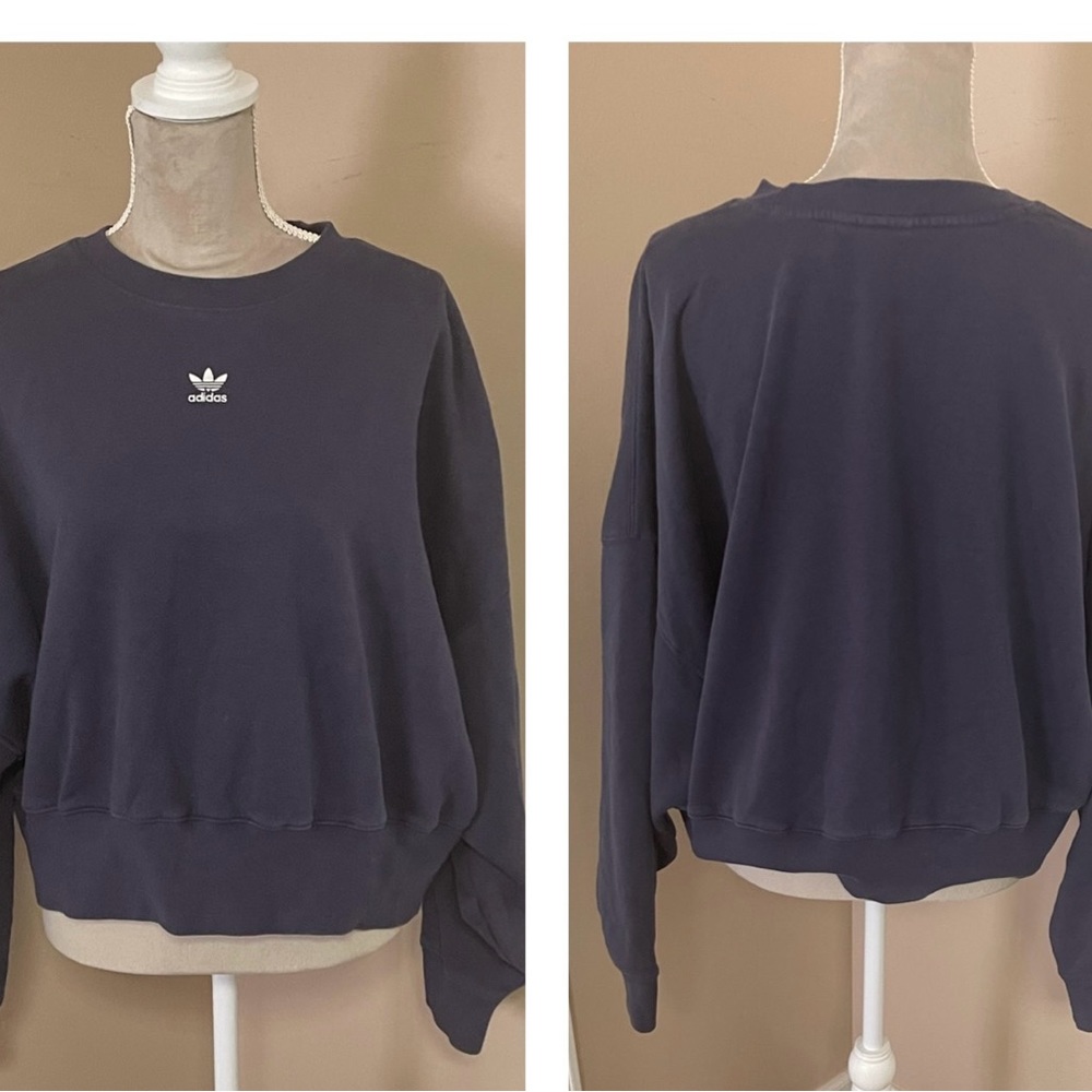 Adidas Women's Navy Blue Sweatshirt